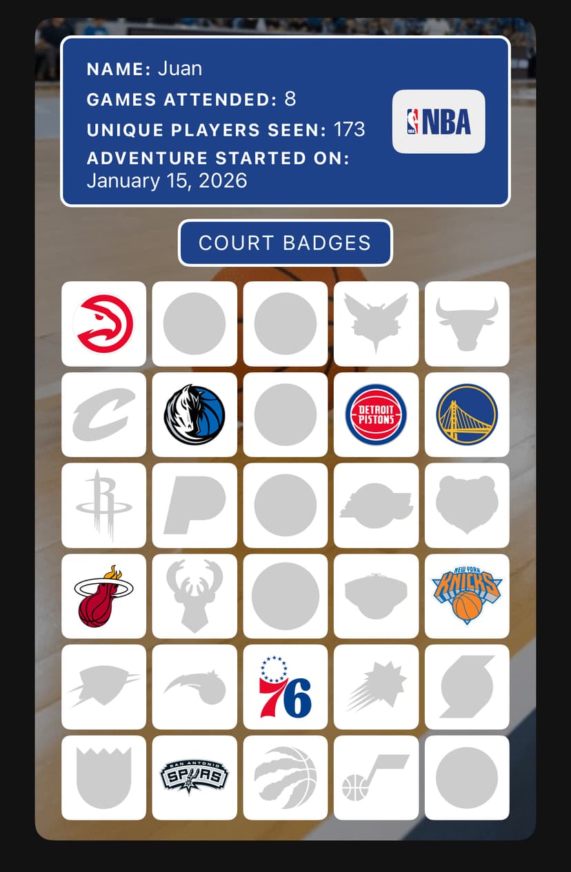 NBA badge card